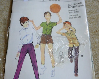 Burda cut 15503 short and long trousers, children, teens, boys, girls, original, sewing pattern, sewing machine, 1