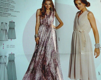 Burda Style 7259, sewing pattern, evening dress, Robe de Soiree, evening dress, Vestido de Fiesta, multi-size pattern, pattern evening dress, K72