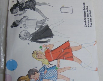 Burda 0100 Sewing Pattern, Two Size Cut 1-4, Dress, Girls, (E2)