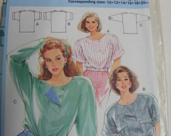 Burda 6618 sewing pattern blouse, shirt, multi-size cut 36-48, moresize 10-40, (E61)