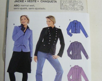 Burda 8020 Schnittmuster Jacke, Veste, Chaqueta, Mehrgrößenschnitt 34-46, (E89)