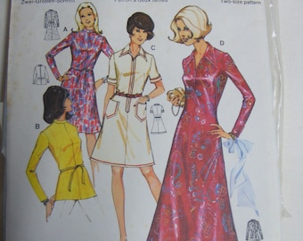 Burda 22200 sewing pattern dress, multi-size cut 42+44, (E12)