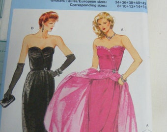 Burda 7137 Schnittmuster Kleid, Mehrgrößenschnitt 34-42, moresize 8-16, (E66)