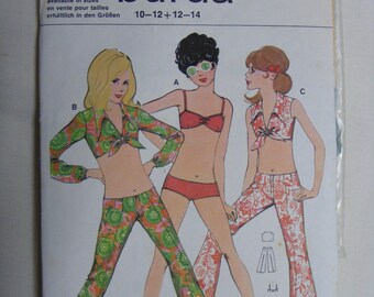 Burda 16037 sewing pattern, multi-size cut 10-14, two-piece, (E5)