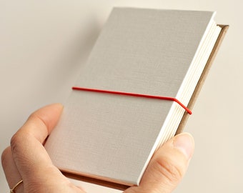 Mini Album for Instax Mini, 18 pages on front with/without cuts for photos, White Beige, handmade in Italy