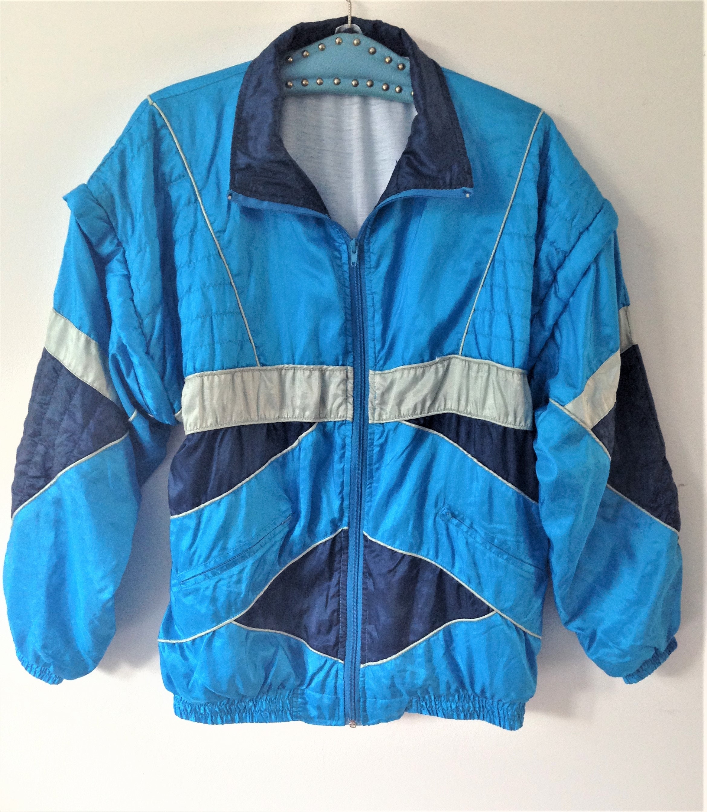 Vintage Sport Jacket // Unisex Sport Jacket With Removable