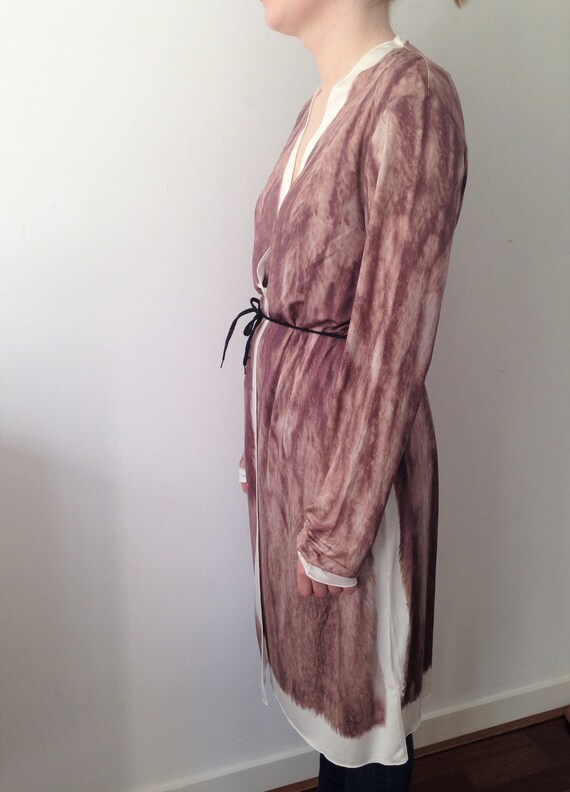 Maison Martin Margiela Silk Kimono Wrap Dress // … - image 5