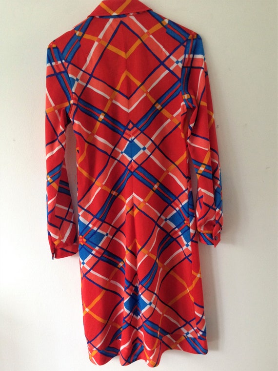 Lovely vintage colorfull dress from the 70s in si… - image 5