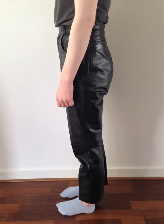 Vintage Leather 80s High Waist Pants // Vintage Ultra High Vintage Leather 80s High Waist Pants // Vintage Ultra High