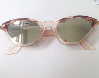 Rockabilly Vintage Cat Eye solglasögon // Vintage Cat eye solglasögon med spegelglas // Vackra 50-/60-tals solglasögon