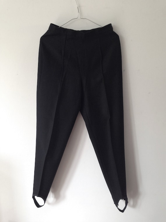 Vintage hand made 80s Cigarette Stirrup Pants // … - image 1