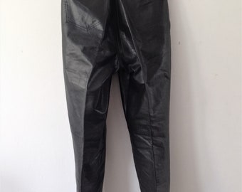Vintage Leather 80s High Waist Pants // Vintage Ultra High Vintage Leather 80s High Waist Pants // Vintage Ultra High