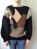 Lovely Alain Murati mohair sweater // Vintage 80s Color Block Knit wool sweater // Alain Murati Collection 