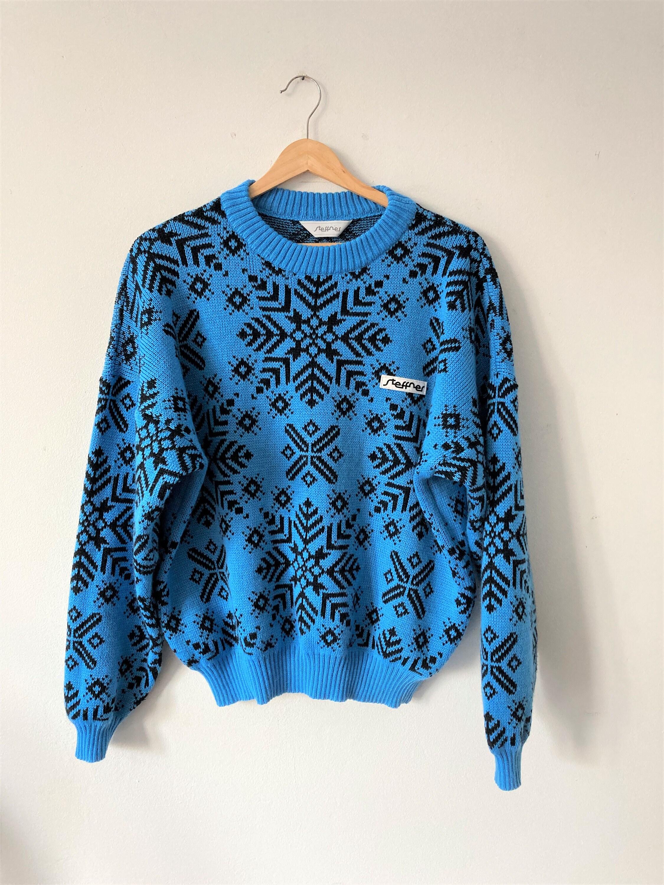 STEFFNER　オーストリア　ニット　セーター　ウール100％　花　美品 Steffner sweater - Etsy 日本