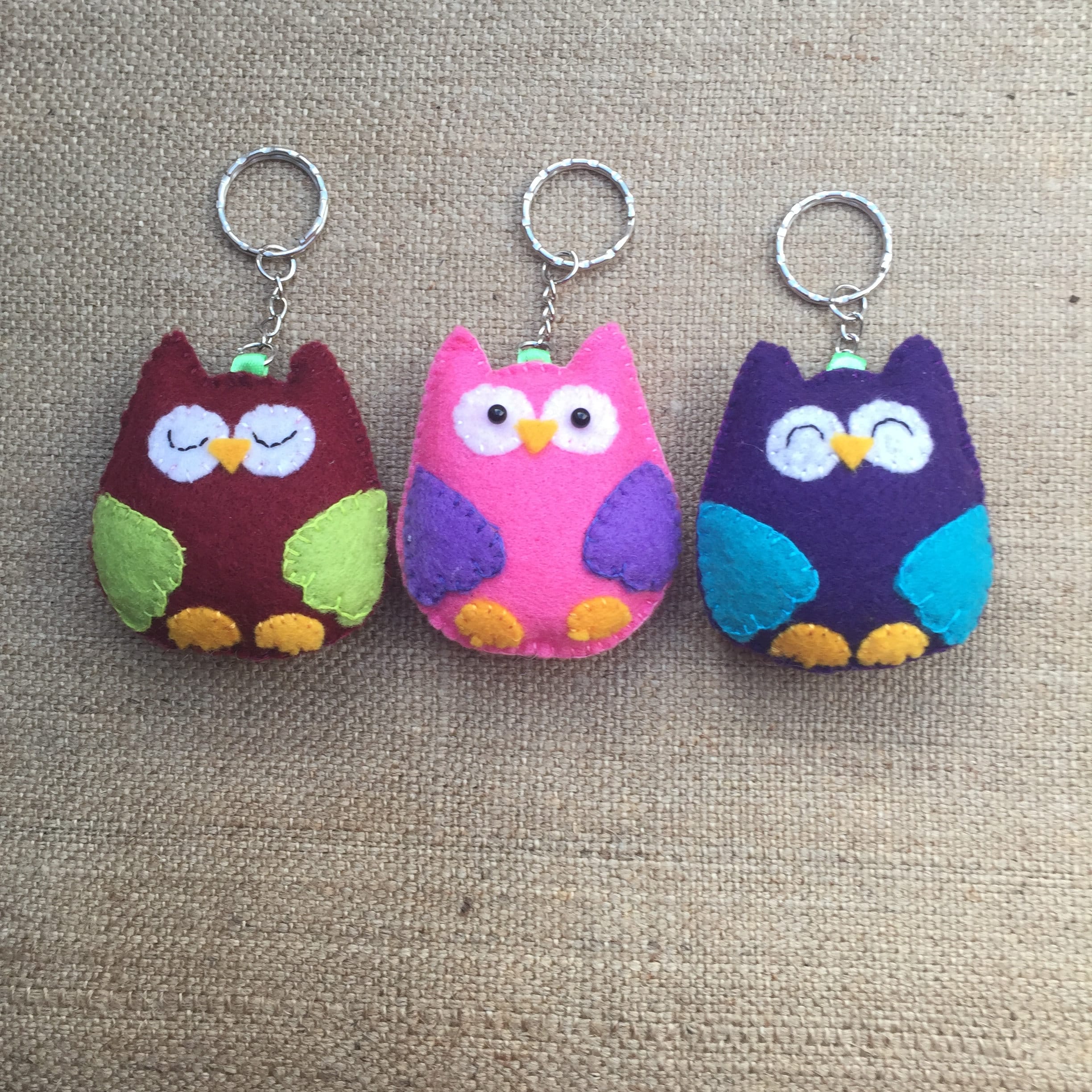 Owl Key Ringfelt Owlowl Lover's Giftbag Charmlanyard 