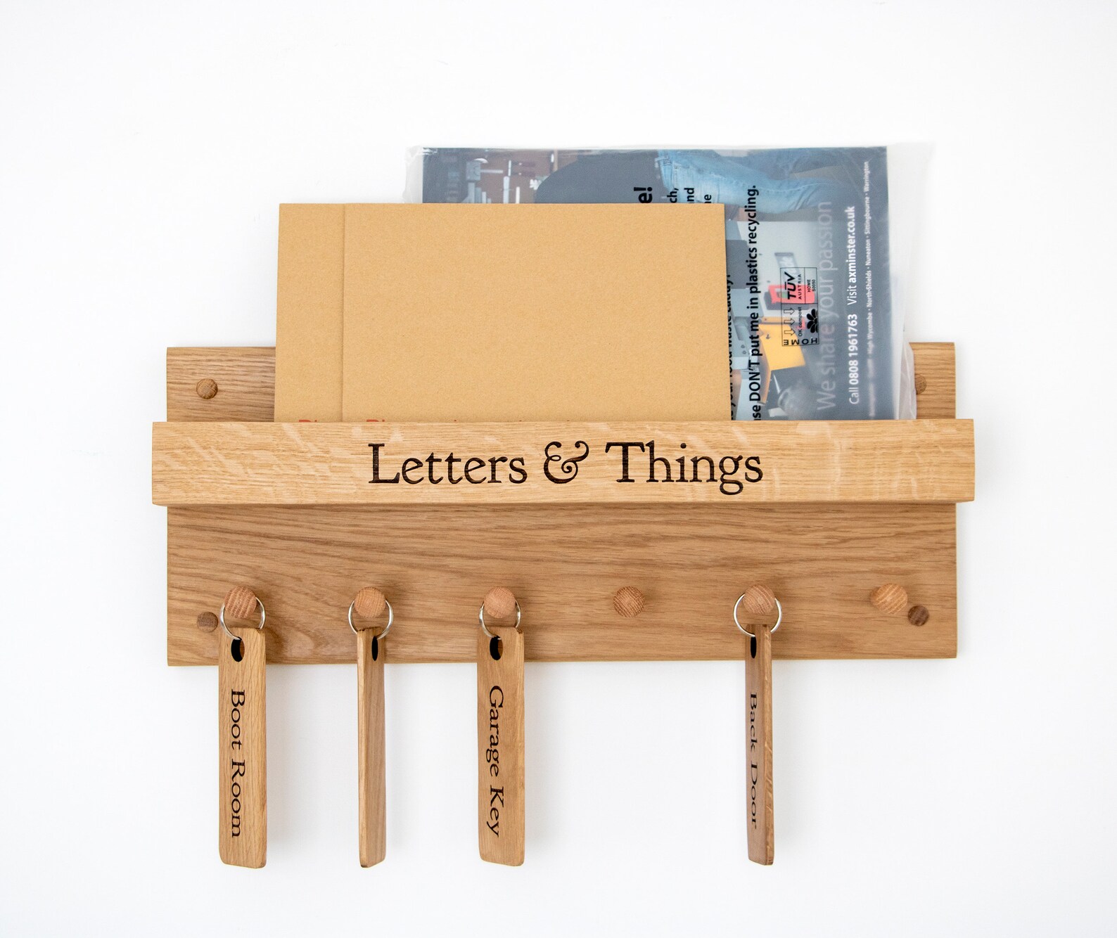 Key and Letter Holder Wall Mounted Letter Rack Personalised Etsy