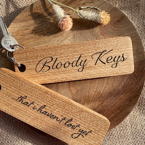 Extra Large Wooden Keyring - No more lost keys