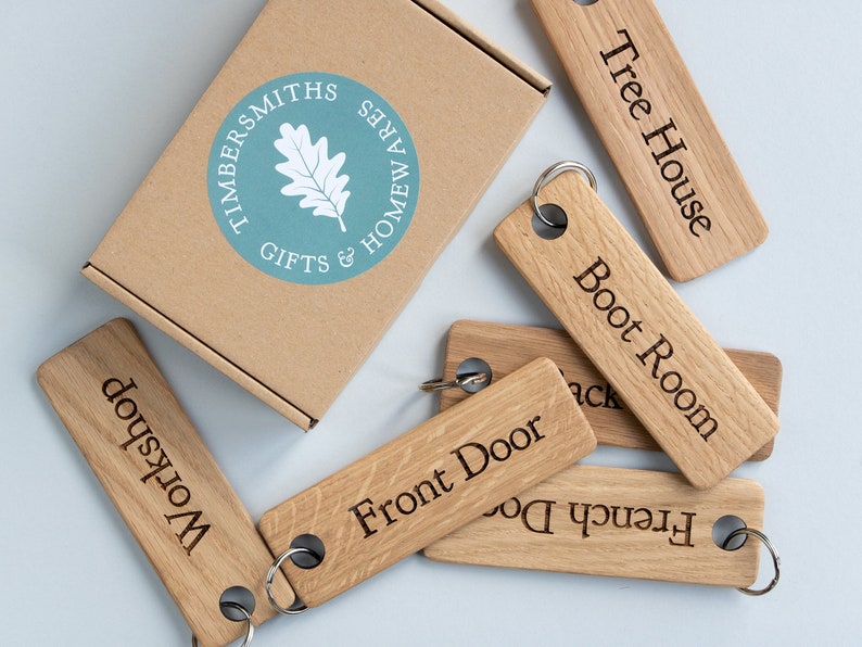 Selection of Extra Large Wooden Keyrings