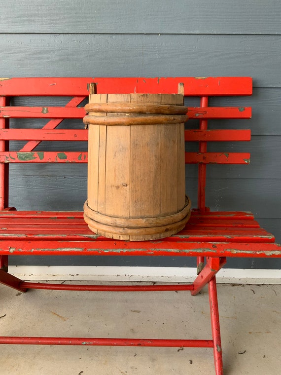 Primitive Tapered Wooden Bucket Etsy