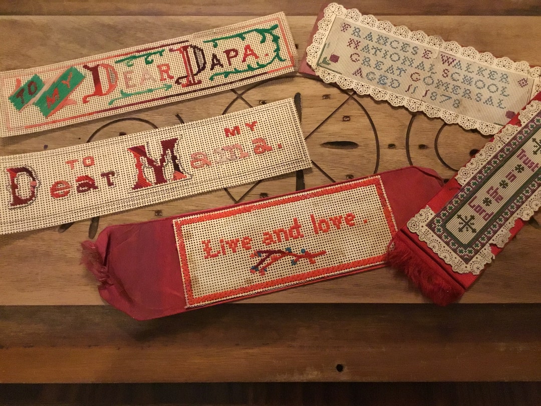 1878 Hand Stitched Bookmarks Etsy