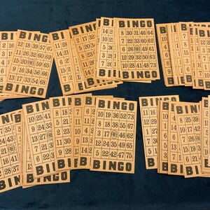 Jeu de 13 cartes de BINGO-TASS vintage