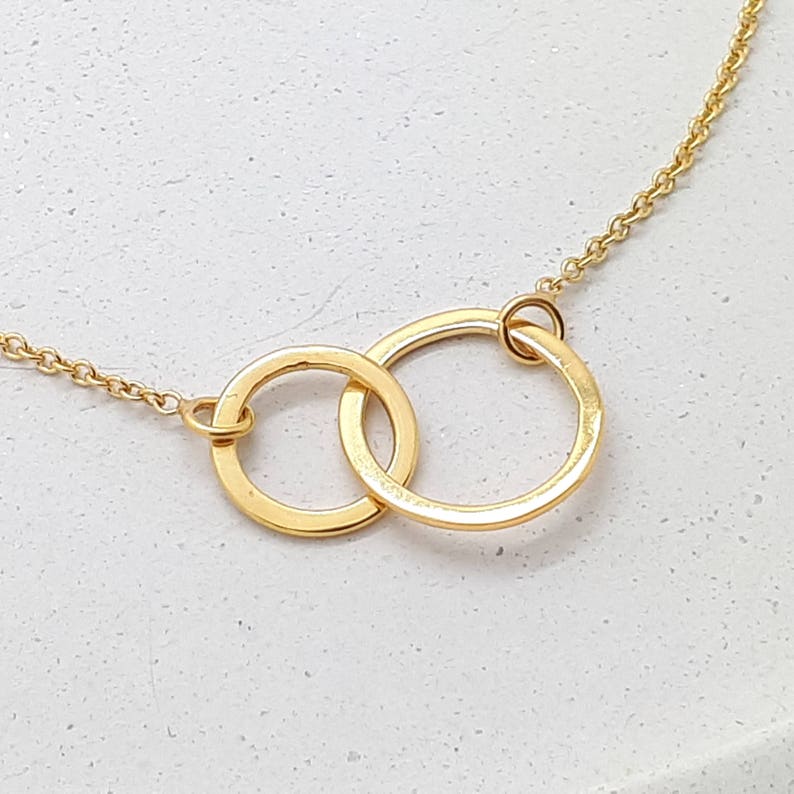 Dainty Circle Necklace in Gold Delicate Chain Necklace Etsy