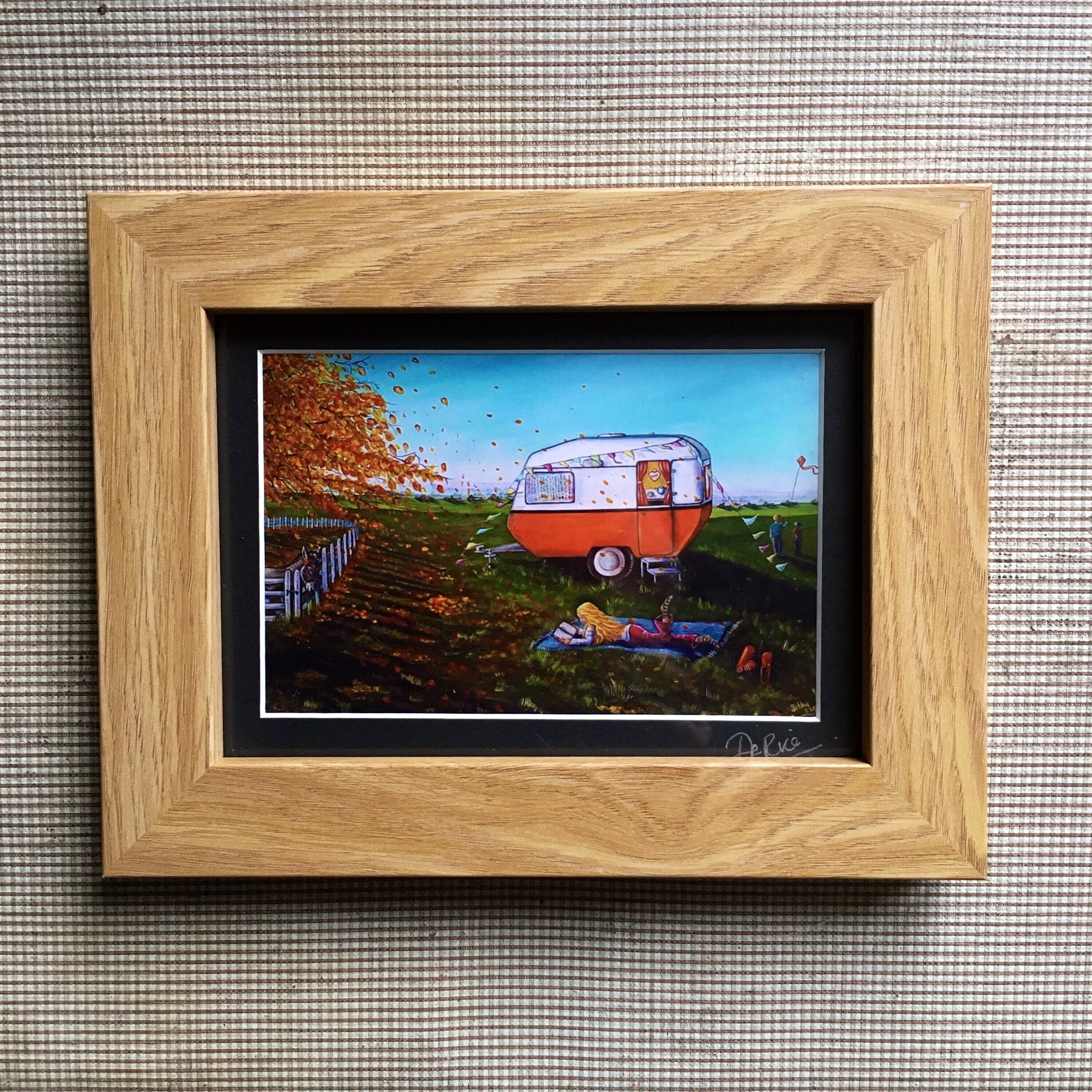 Framed caravan painting print caravan original painting Etsy