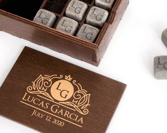 Personalized Whiskey Stones - Fathers day gifts - Whiskey gift set - Gift for husband
