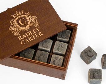 Fathers day gift whiskey stones, Whiskey gift for dad, Engraved stone father in law gift, dad gifts