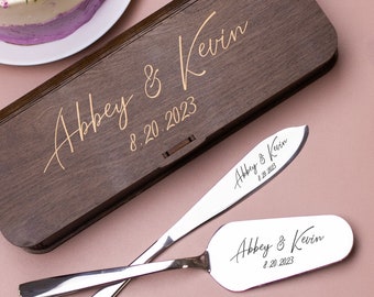 Wedding Cake Server Set Engraved Cake Knife & Server Set Personalized Wedding Cake Knife Set Wedding Cake Cutting Set Bridal Shower Gift