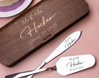 Wedding Cake Knife Set Engraved Cake Knife & Server Set Wedding Cake Server Set Personalized Wedding Cake Cutting Set Bridal Shower Gift