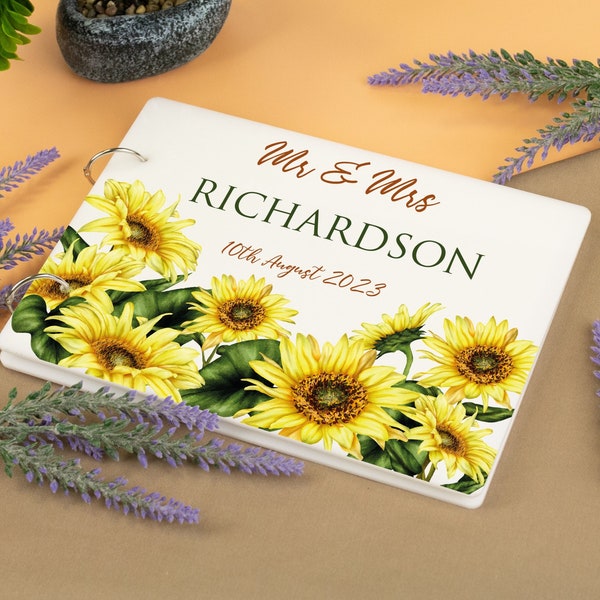 Sunflower Guest Book Etsy