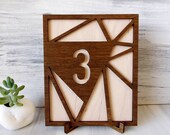 Geometric Table Numbers Wooden Wedding Decor Terrarium Wedding Decor Laser Cut Table Numbers Modern Wedding Decor Wooden Table Numbers