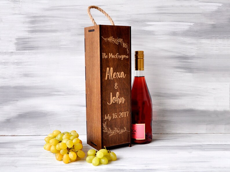 Custom Wine Box Wedding Gift Wedding Wine Box Anniversary Gift Etsy