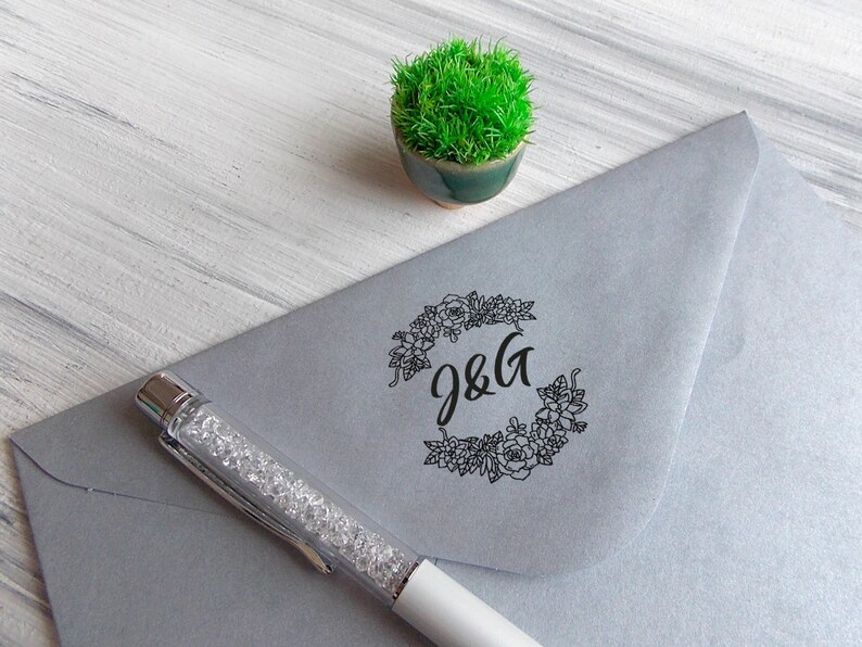 Succulent Wedding Stamp Wedding Favors Stamp Custom Rubber Etsy