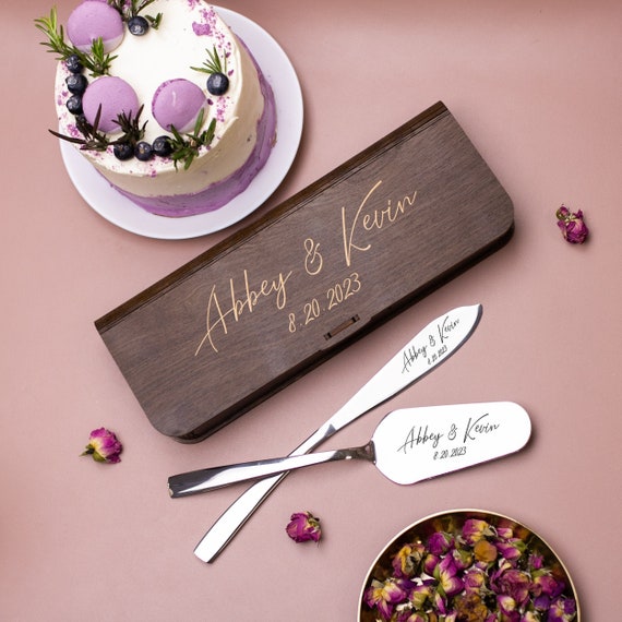 Wedding Cake Server Set Engraved Cake Knife & Server Set Personalized Wedding Cake Knife Set Wedding Cake Cutting Set Bridal Shower Gift