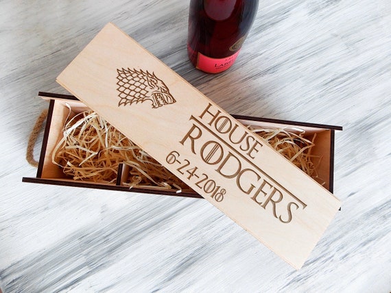 Game Of Thrones Wedding Wine Box 5th Anniversary Gift For Etsy
