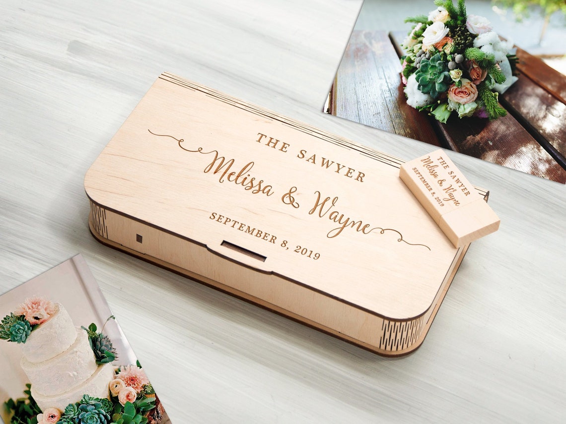 Personalized Photo Box Gift for Couple Wooden Storage Box Etsy
