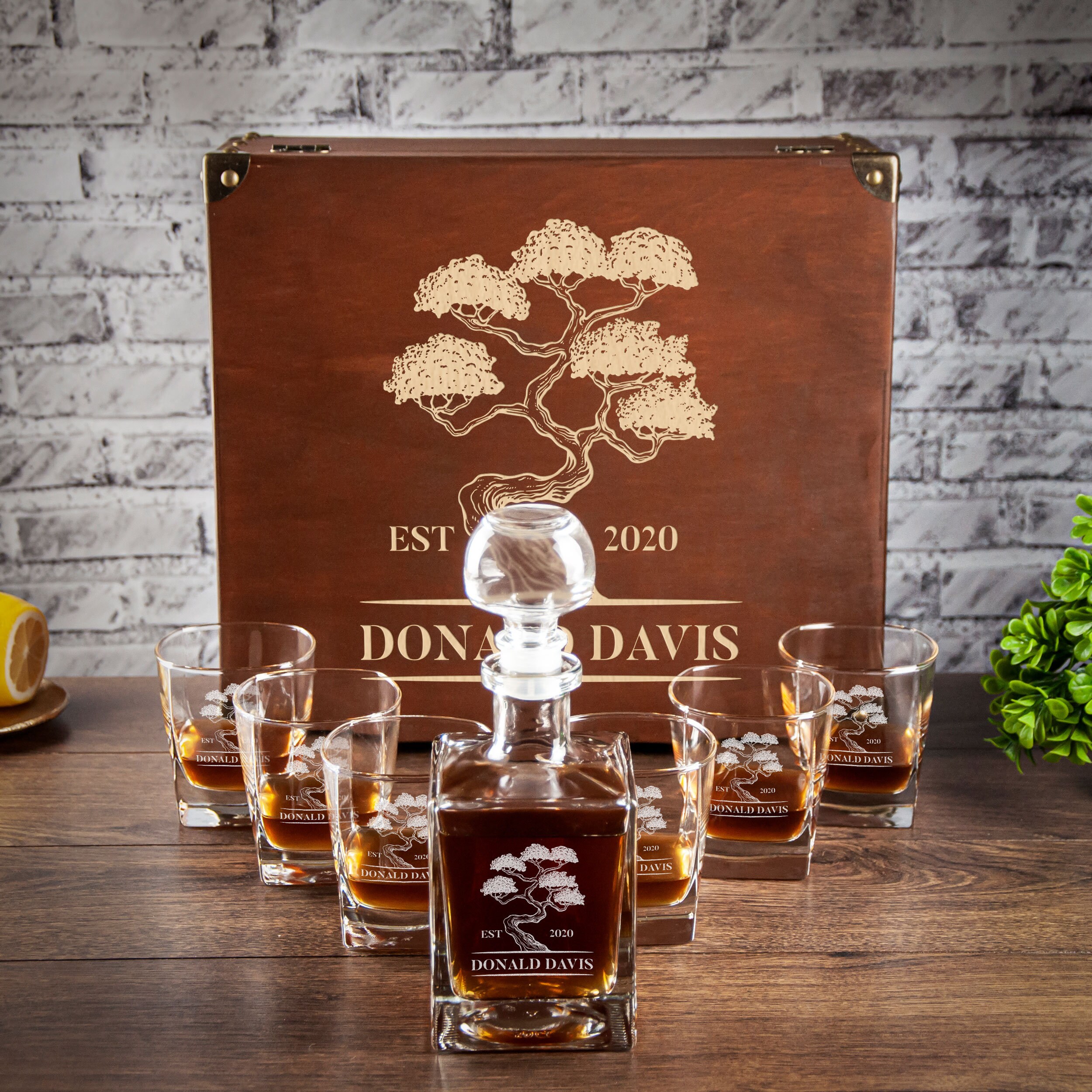 PARACY Decanter Whisky, Decanter Per Alcool Da 890ML Con - 7