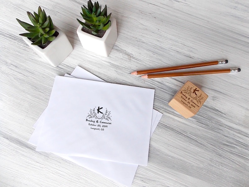 Rustic Wedding Stamp Wedding Favors Stamp Bridal Shower Gift Wedding Date Stamp Personalized Stamp Custom Wedding Stamp Calligraphy Stamp