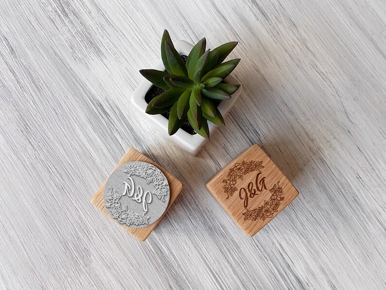 Succulent Wedding Stamp Wedding Favors Stamp Custom Rubber Etsy