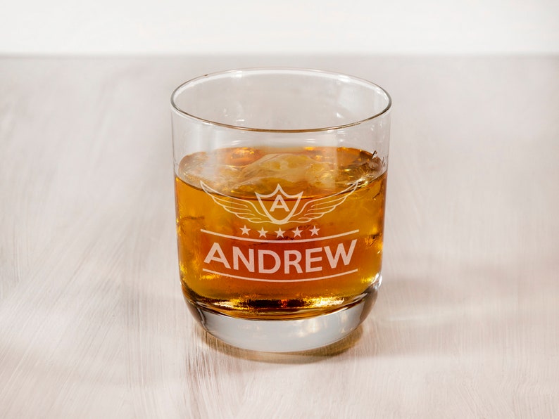 Personalized Whiskey Glasses Engraved Rocks Glass Gift for Him Etsy