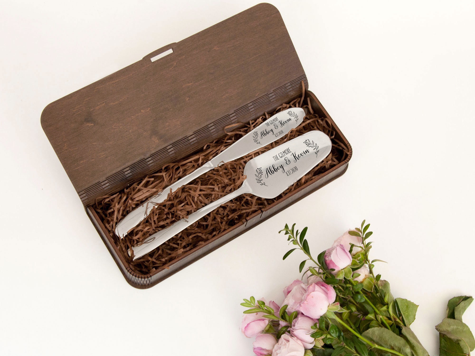 Personalized Cake Server Set Engraved Wedding Cake Knife & Etsy