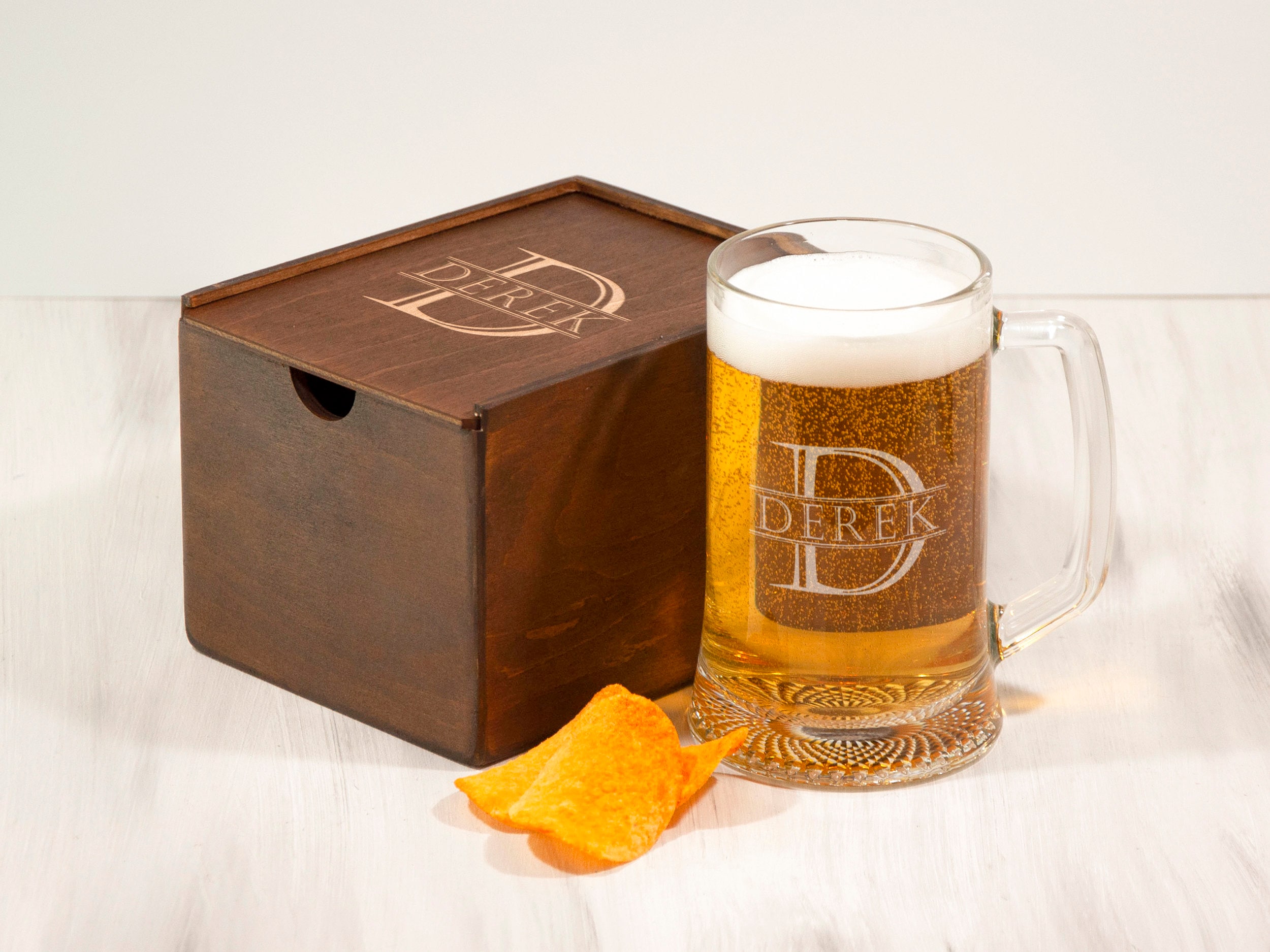 Drink & Barware Custom beer glass gift for him Engraved beer mug Fathers Day gift Personalized