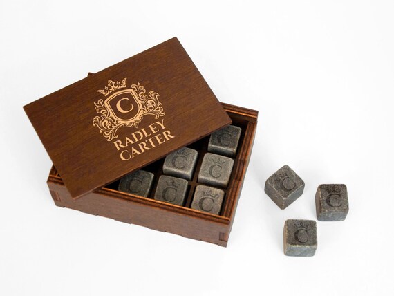 Fathers day gift whiskey stones, Whiskey gift for dad, Engraved stone father in law gift, dad gifts