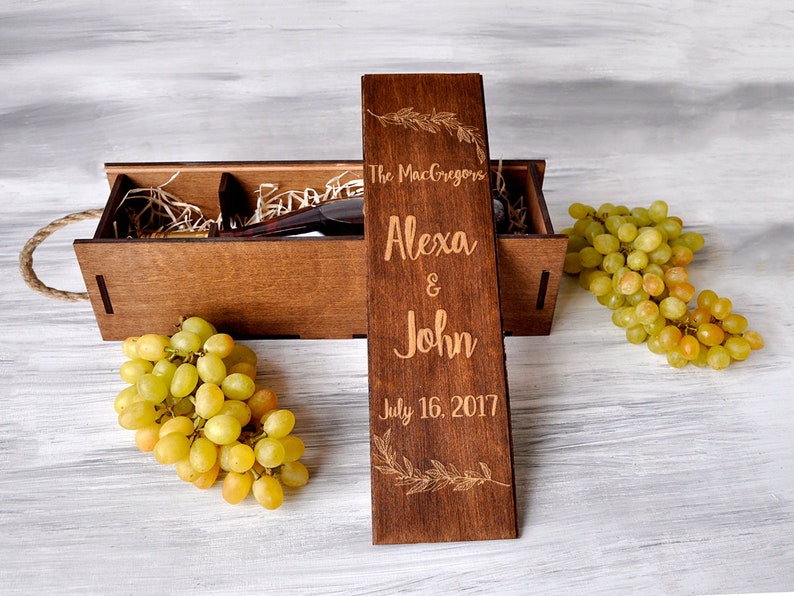 Custom Wine Box Wedding Gift Wedding Wine Box Anniversary Gift Etsy