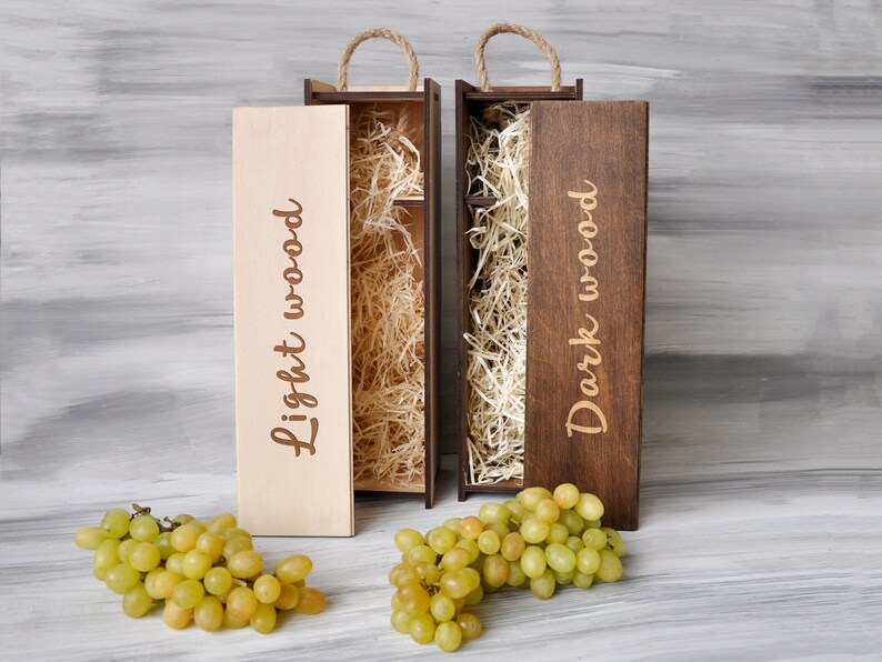 Personalized Wedding Wine Box Anniversary Gift for Couple Etsy