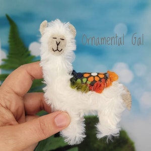 Fuzzy Alpaca Wool Yeti Ornament