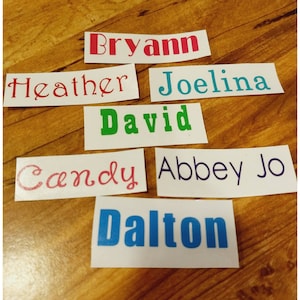 PERSONALIZED Custom vinyl Name Decal 1" 2" 3" 4"+ Free Shipping!!