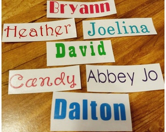 PERSONALIZED Custom vinyl Name Decal 1" 2" 3" 4"+ Free Shipping!!